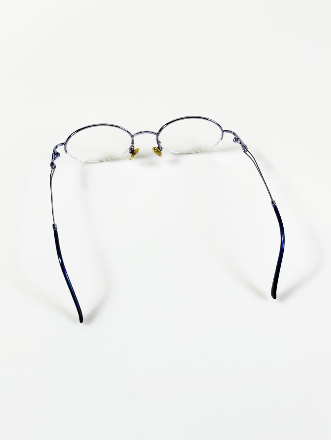 InToo 슬림 오벌 반무테 라이트 블루 메탈 빈티지 안경 상품이미지5