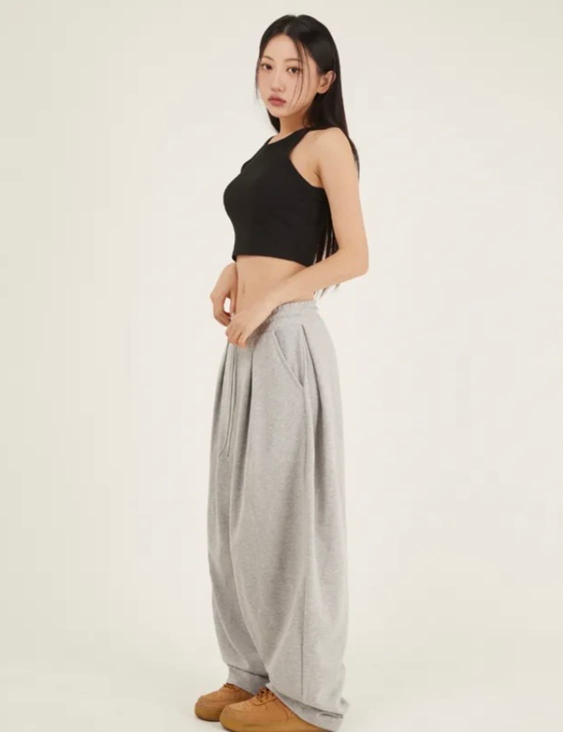 와이드 롱 스웨트 팬츠 상품이미지3