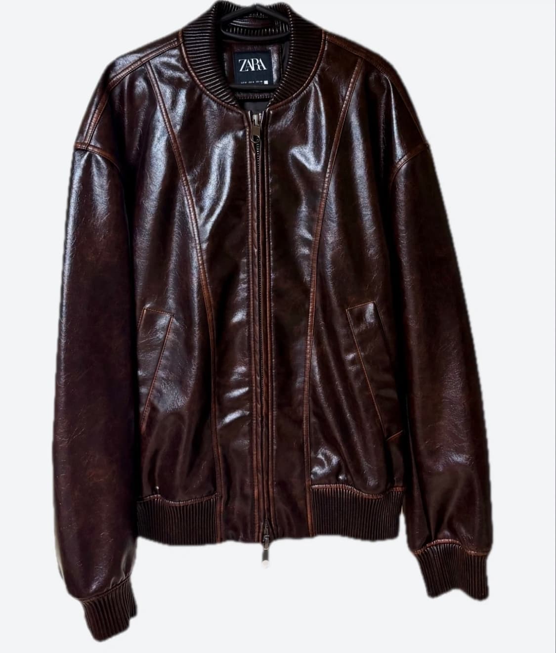 ZARA 자라 비건 가죽 봄버 자켓 m사이즈 상품이미지1