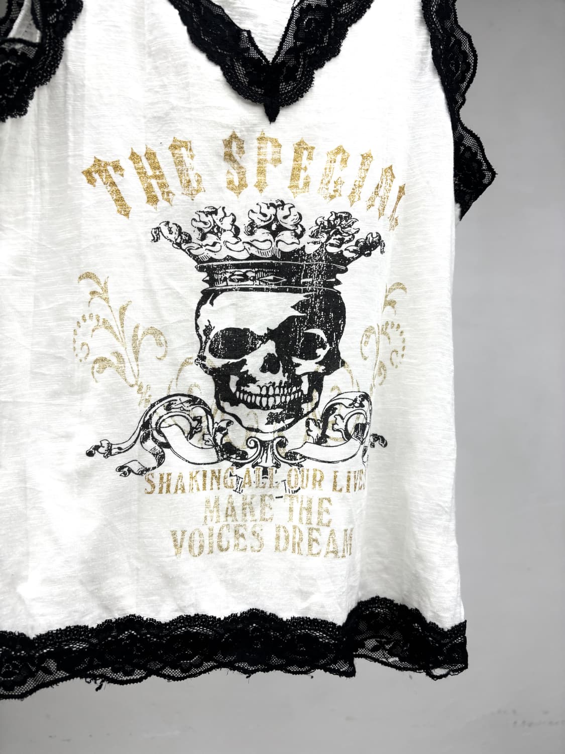 Blue strive skull lace sleeveless top   상품이미지2