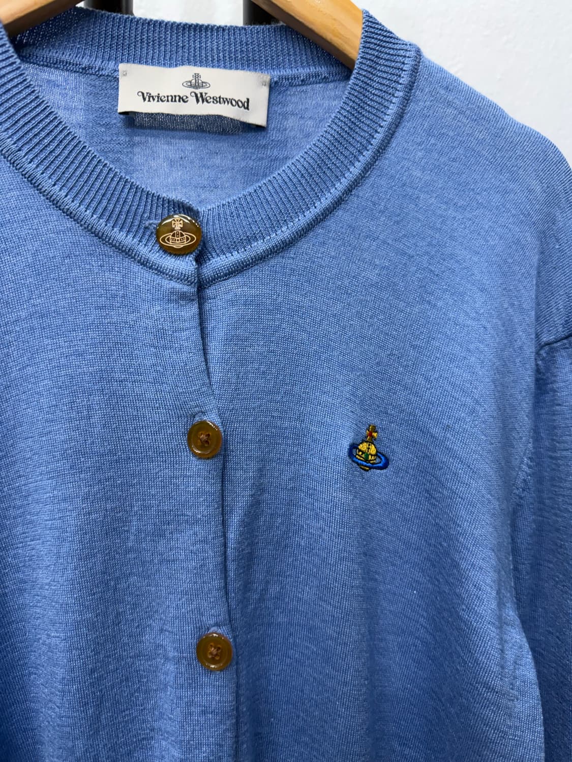 정품) 비비안웨스트우드 여성 블루 가디건 L 상품이미지4