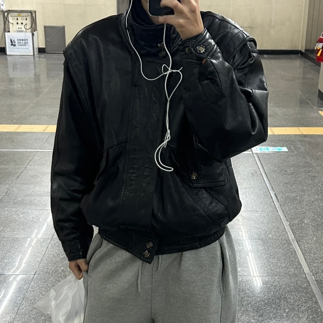 빈티지 양가죽 봄버자켓점퍼(재판매) 상품이미지6