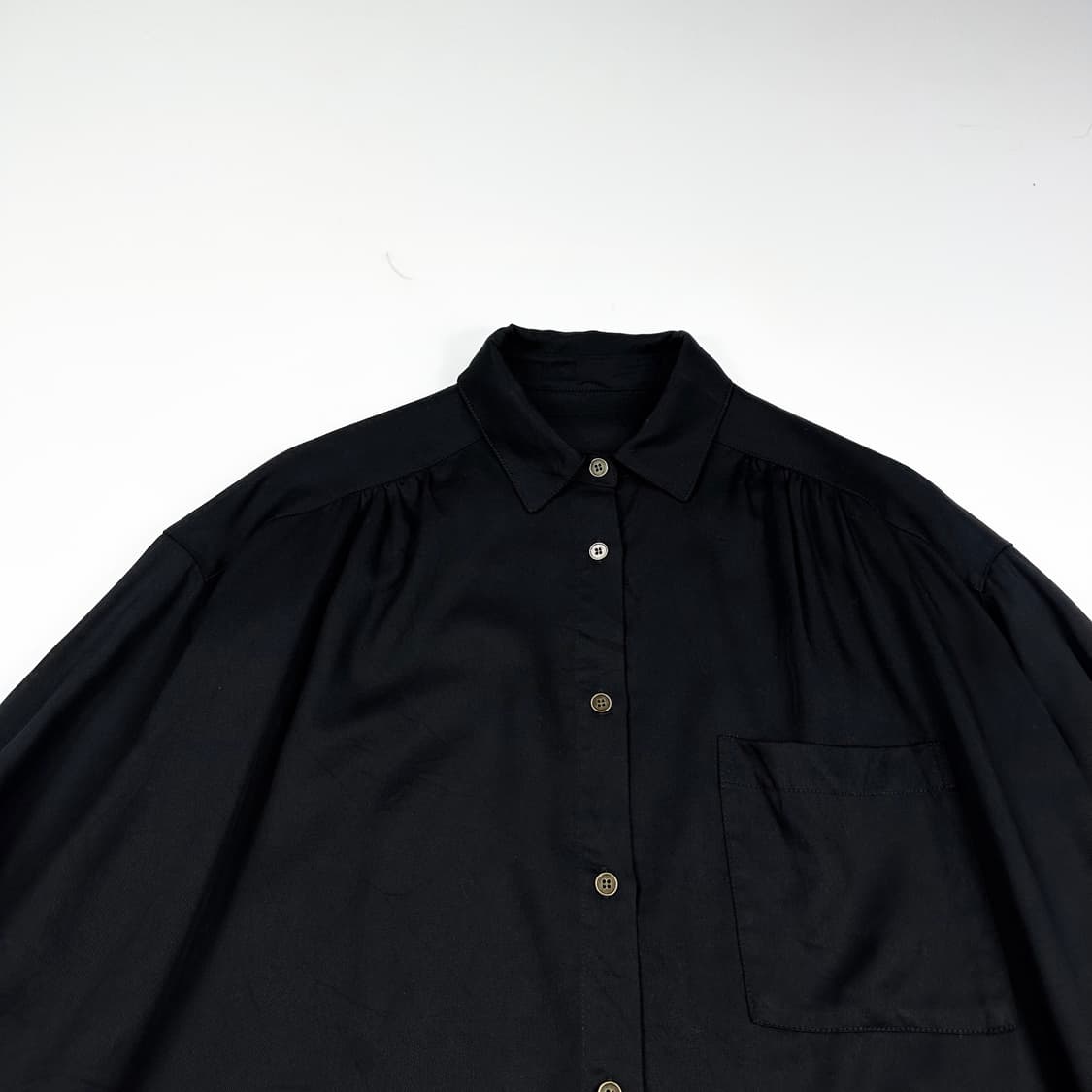 JPN 재팬빈티지 오버핏 셔츠 블랙 Free 상품이미지3