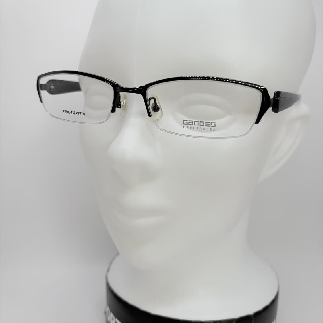 GANGES 블랙 슬림 스퀘어 반무테 상품이미지5