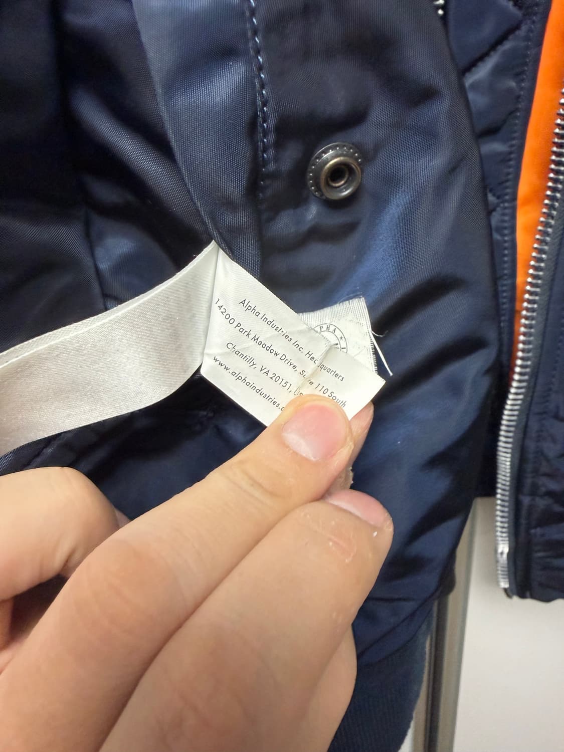 알파 인더스트리 ma-1 슬림 네이비 상품이미지4