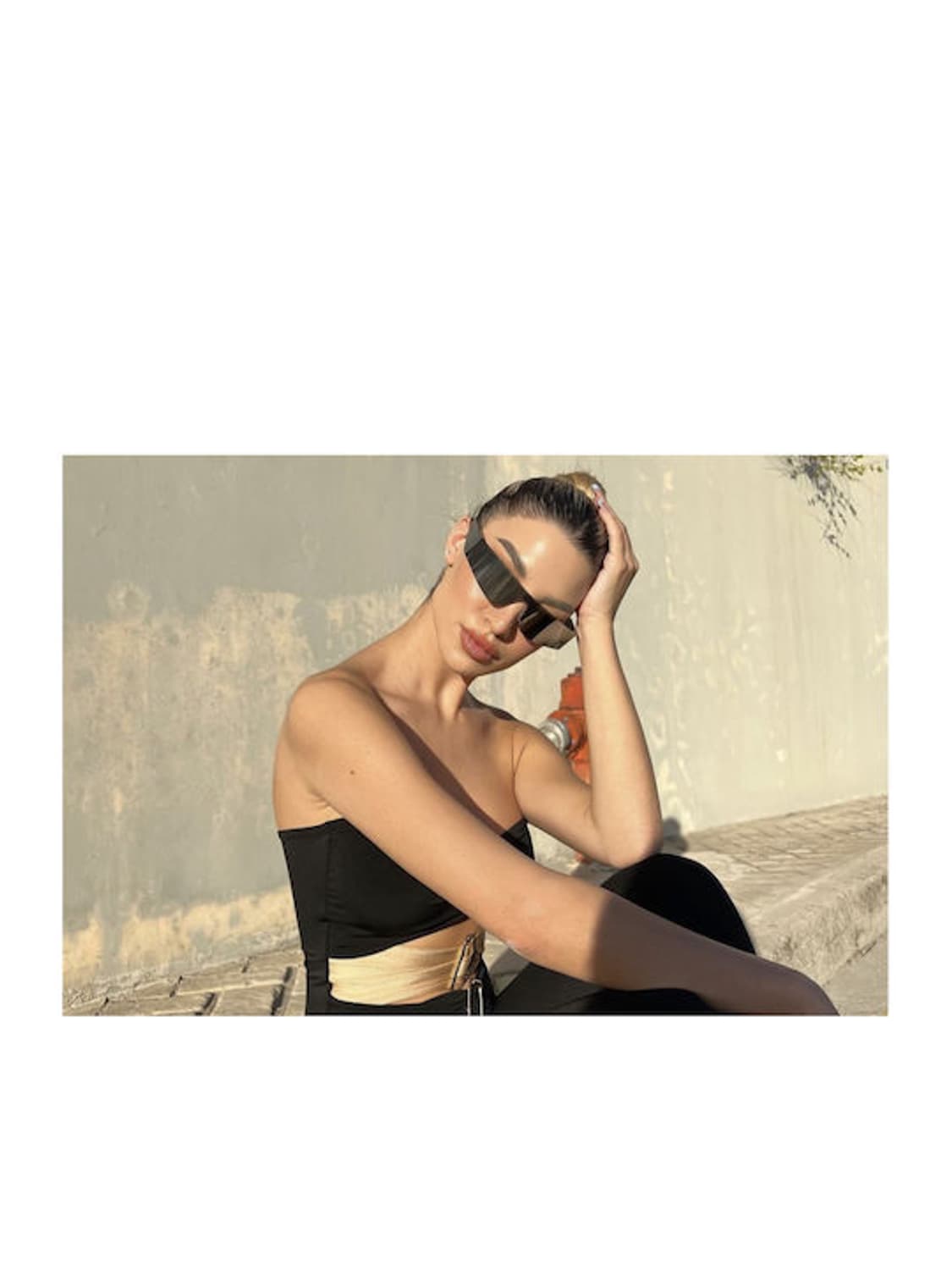 발렌시아가 실드 프레임 선글라스 Balenciaga BB0041S 미사용 상품이미지4