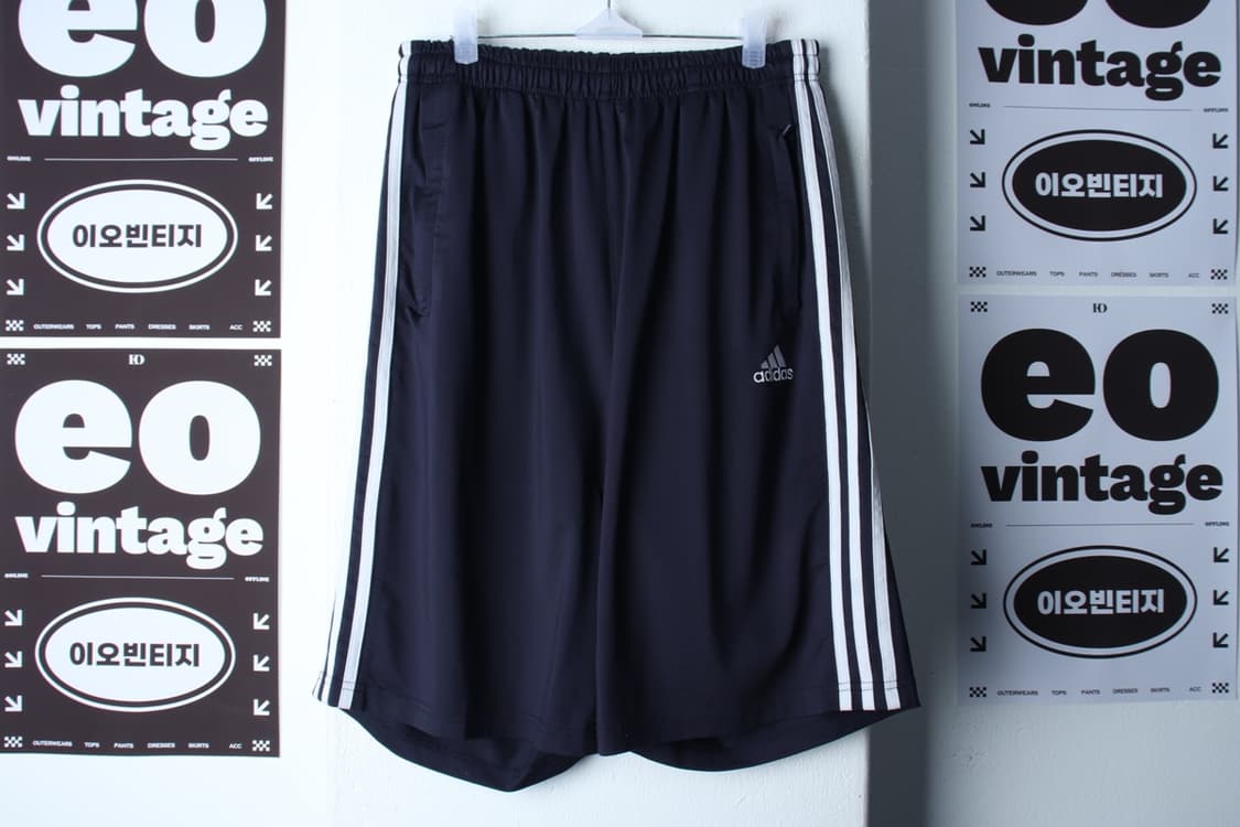 (2XL) 아디다스 반바지 팬츠 빅사이즈 네이비 삼선 올드스쿨-P9838 상품이미지2