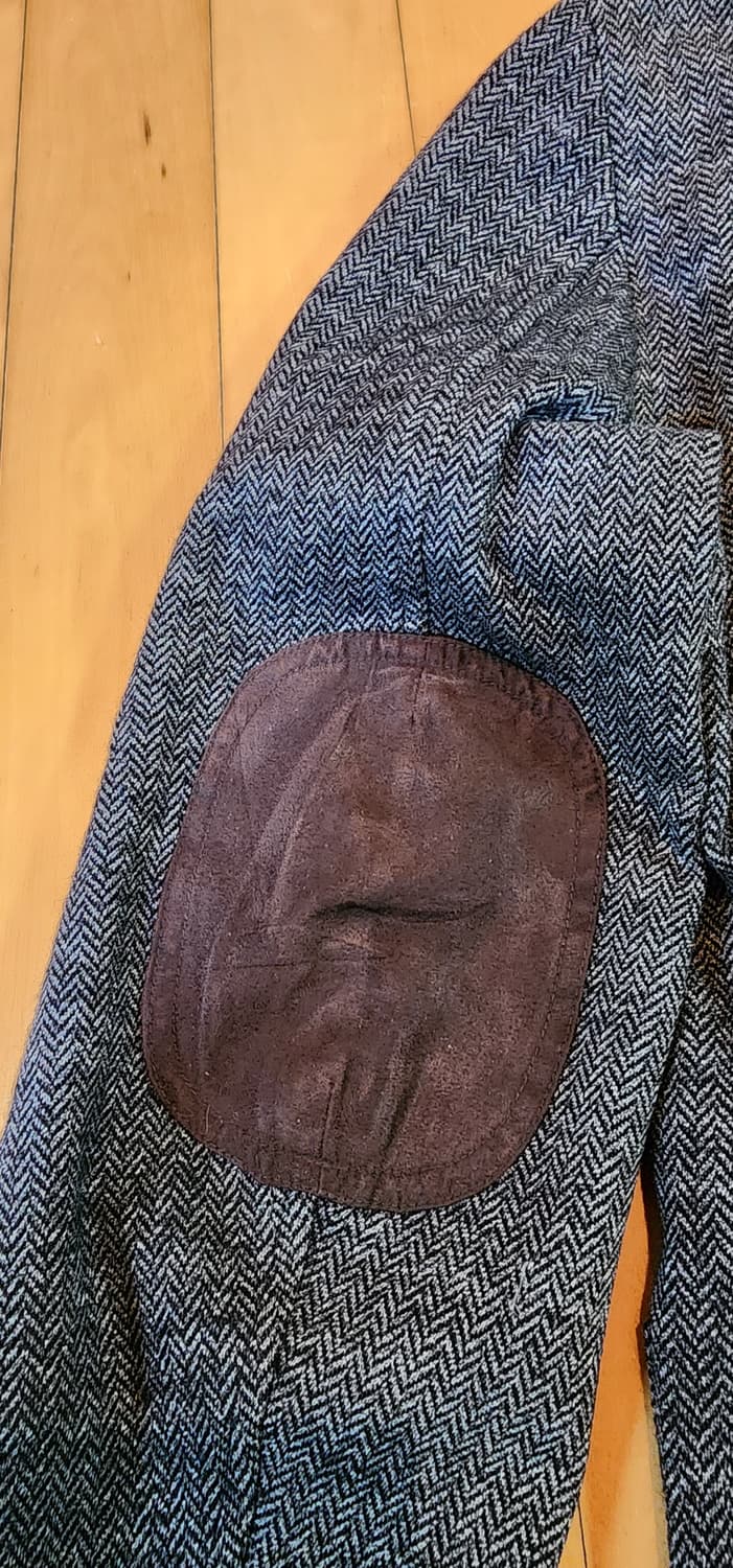 그레이 헤링본 울혼방 자켓 L 상품이미지10