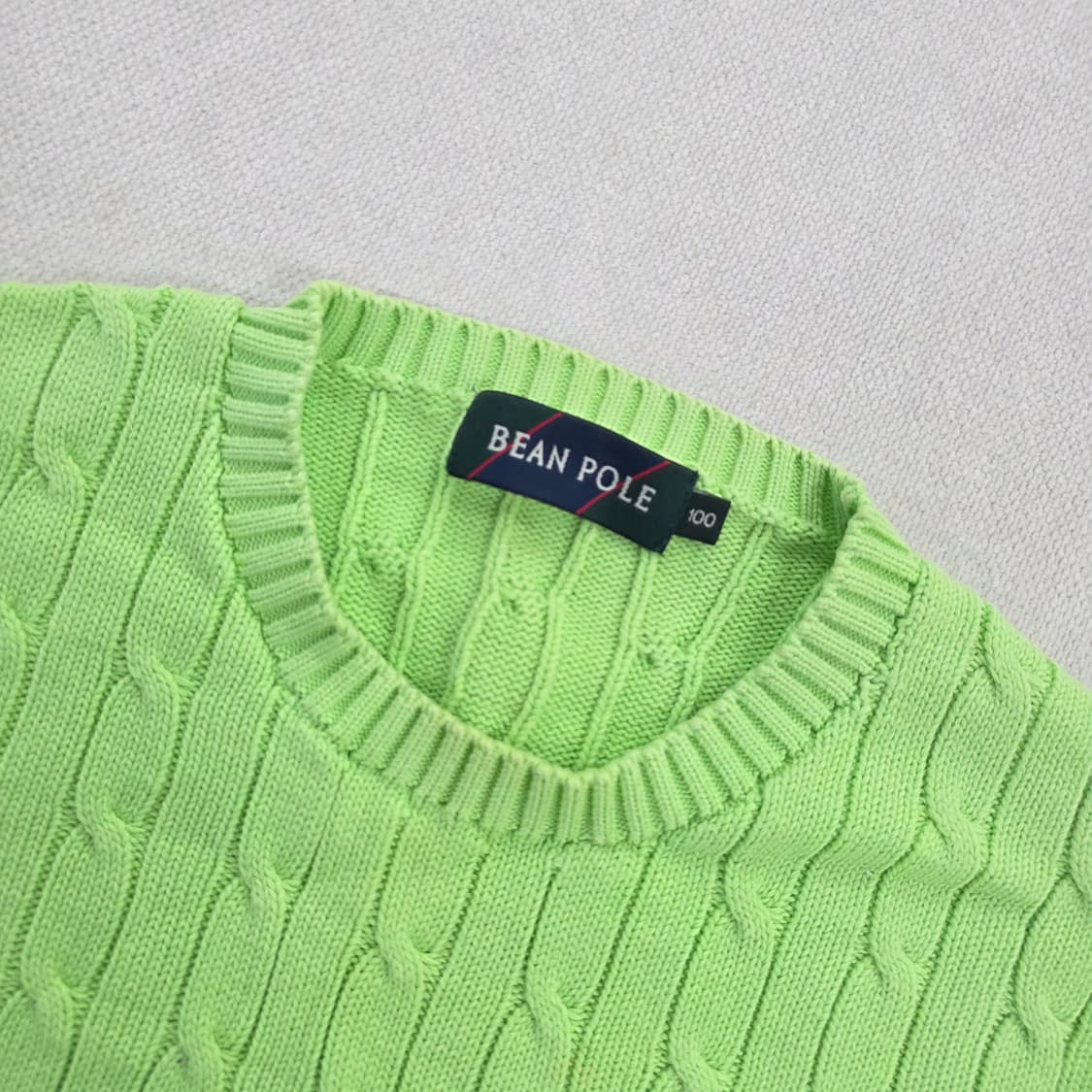 100 빈폴 꽈배기 케이블 니트 0224J 상품이미지2