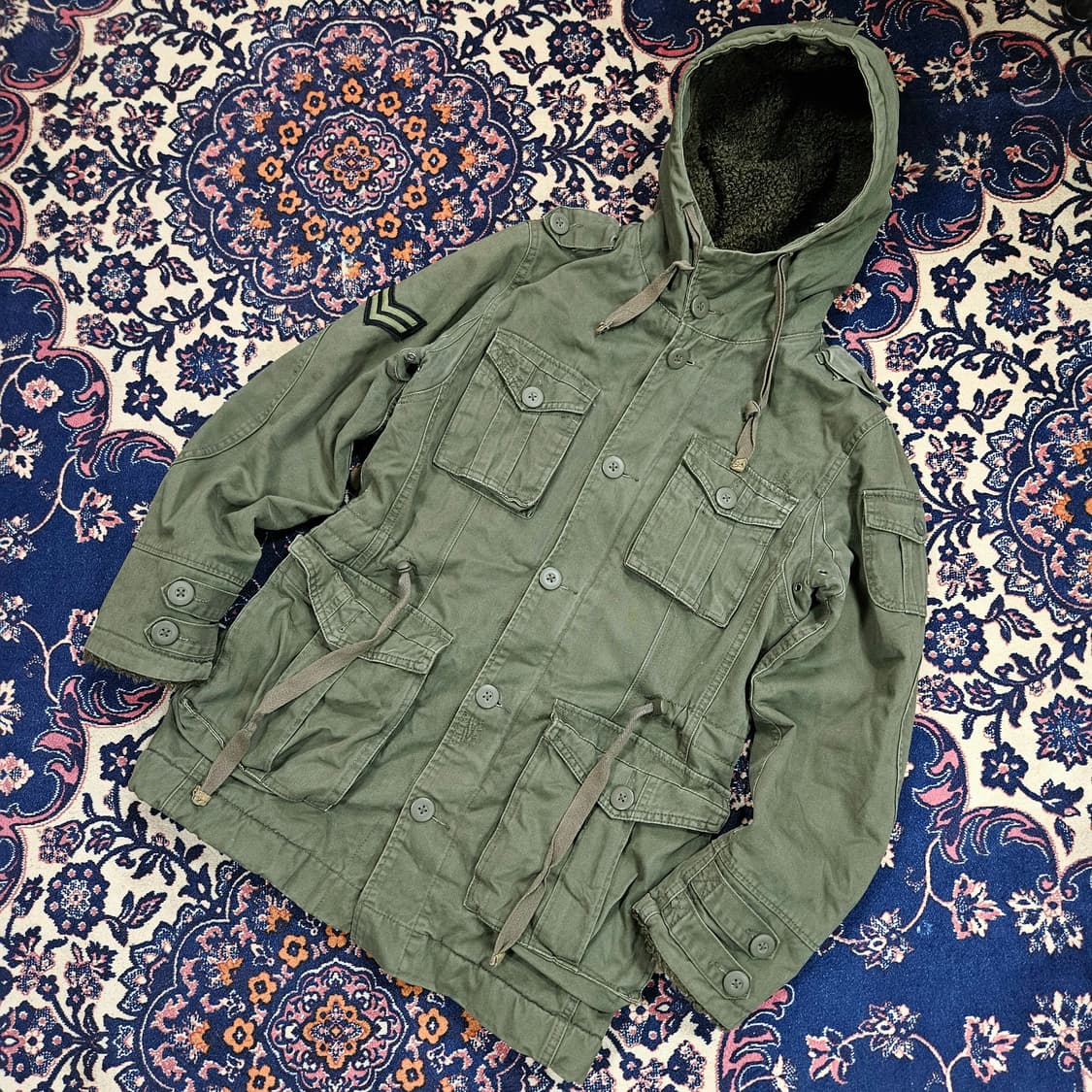 SOOCARGO 빈티지 양털 견장 야상 점퍼 M size 상품이미지1
