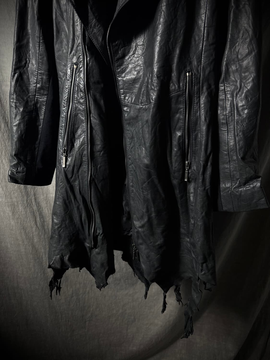 Yasuyuki Ishii Distressed Leather Jacket 상품이미지4