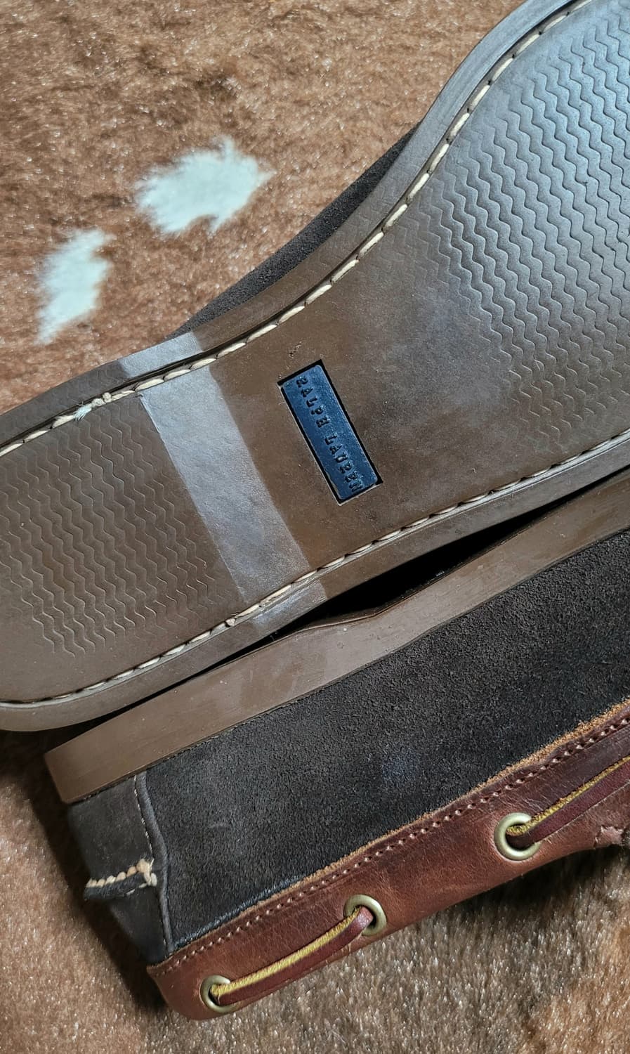 폴로 랄프로렌 남성용 스웨이드 보트슈즈(9E/Made in USA) 상품이미지8