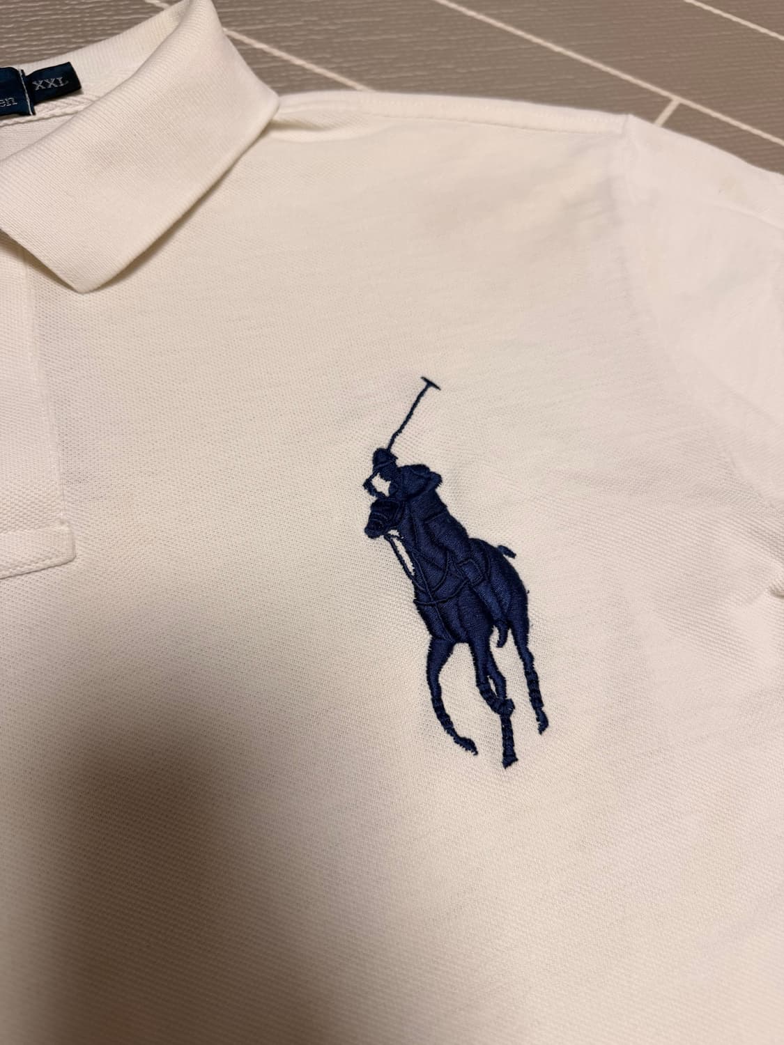 폴로 빅포니 성조기 반팔 럭비티 화이트 상품이미지4