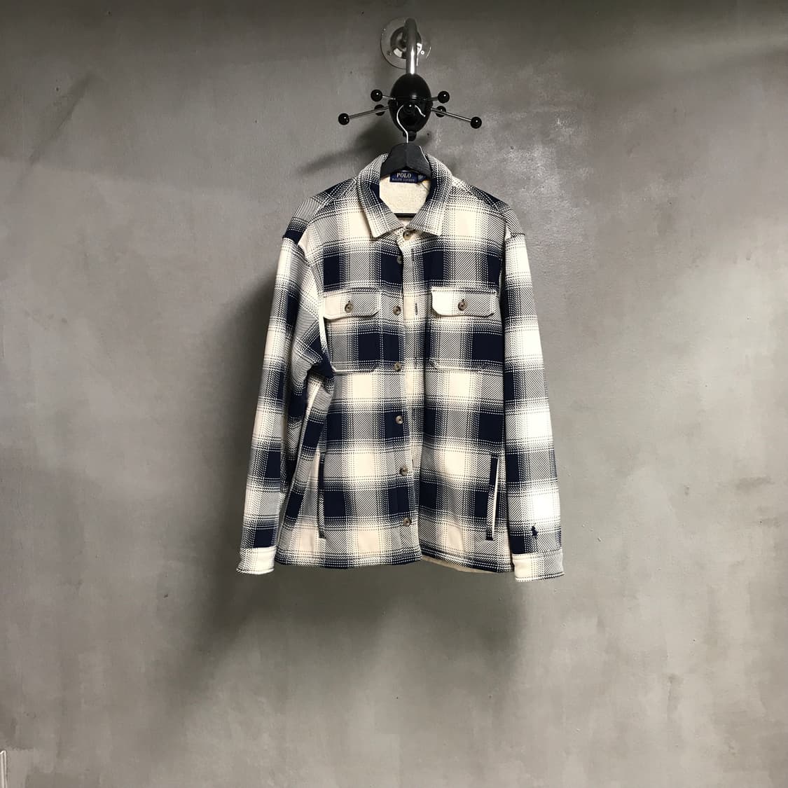 폴로 랄프로렌 체크 쉐르파 셔츠 L 상품이미지1