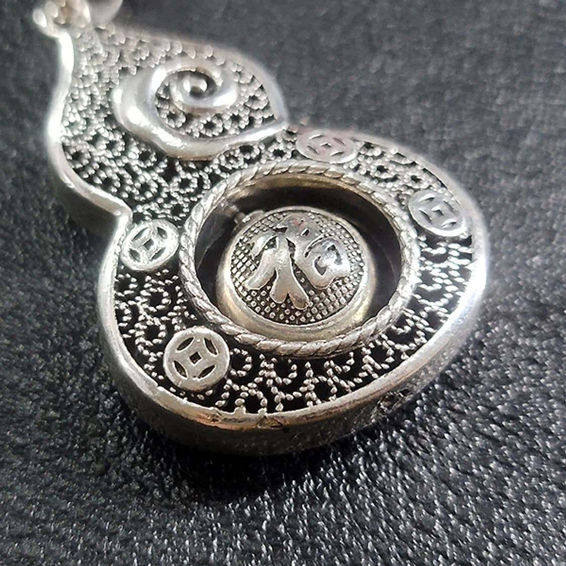 자현 백동 펜던트 엔틱 조롱박 만다라 불교 남자 목걸이 상품이미지2