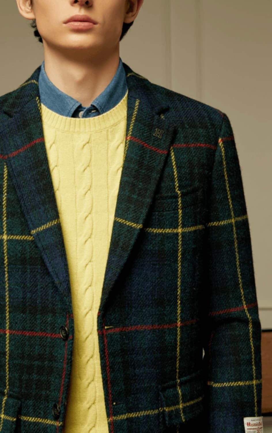 헤지스 트위드 체크자켓 105 상품이미지2