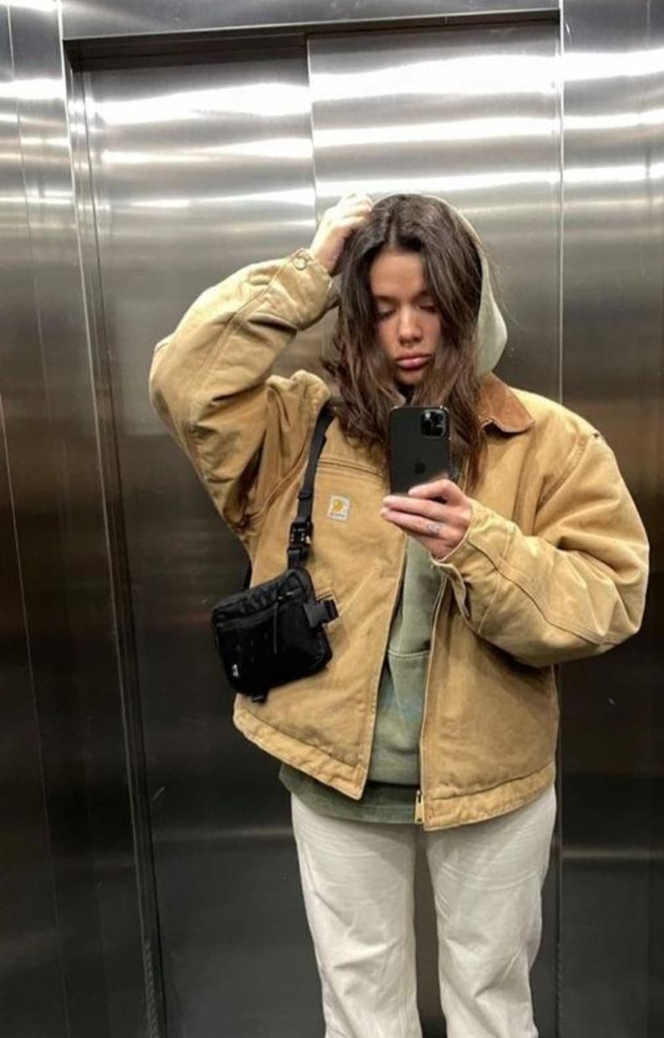 [빈티지] 칼하트 산타페 J14 메이딘 usa wet 연브라운 m 상품이미지7