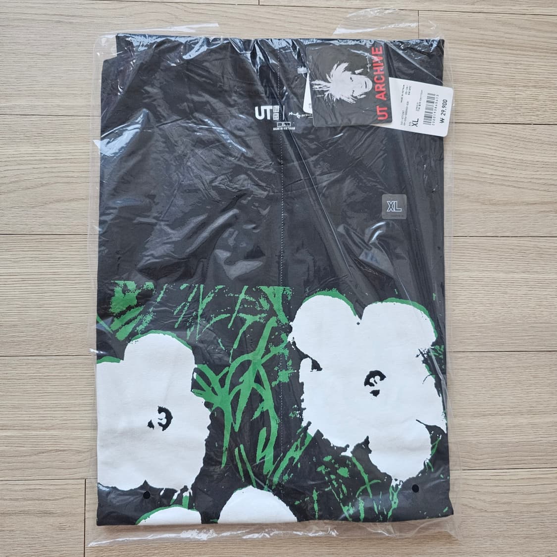 L XL 새제품) 유니클로 UT 앤디 워홀 C 반팔 티셔츠 플라워 105 상품이미지3