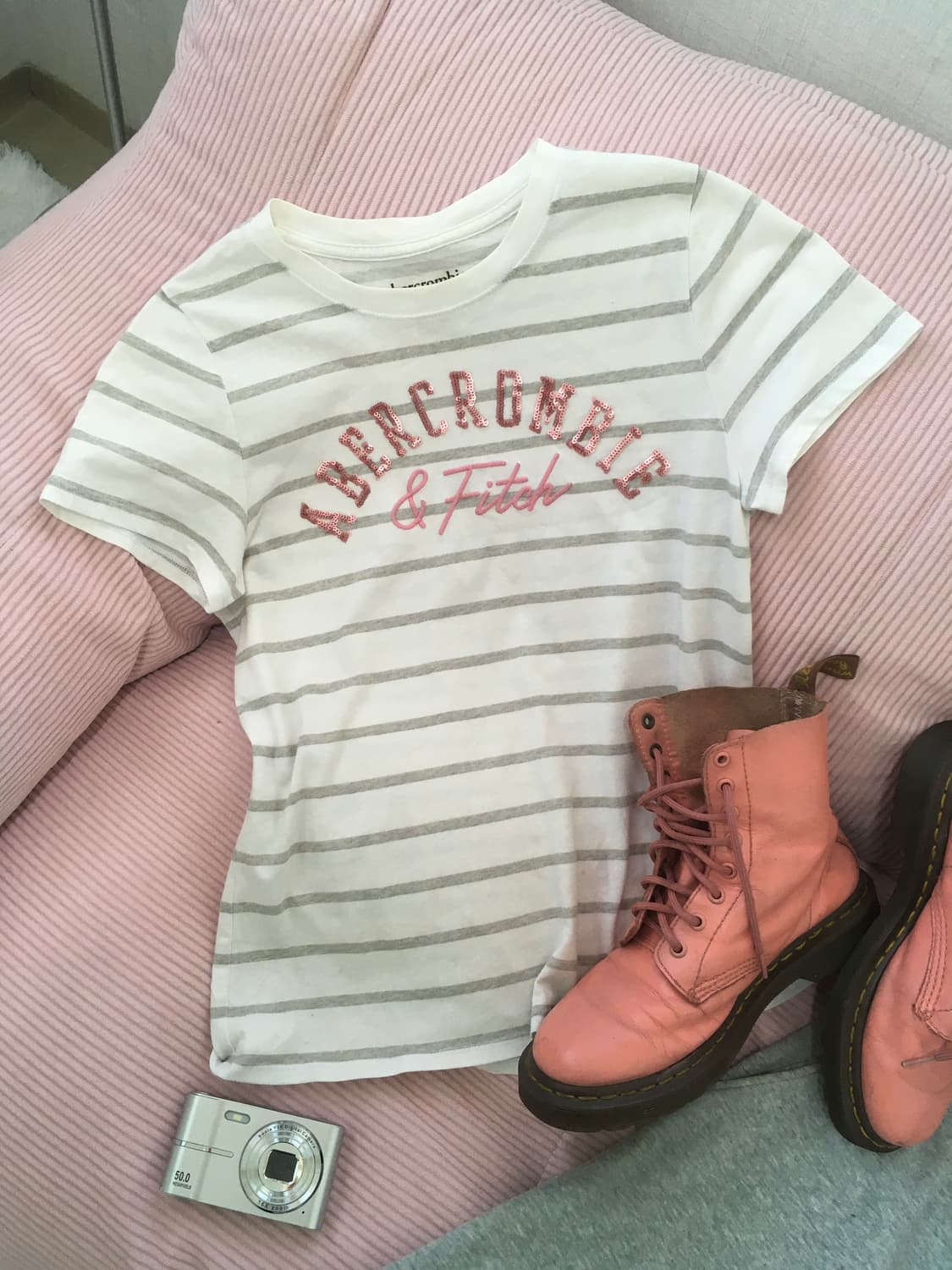 Abercrombie stripe pink bead t-shirt 상품이미지5