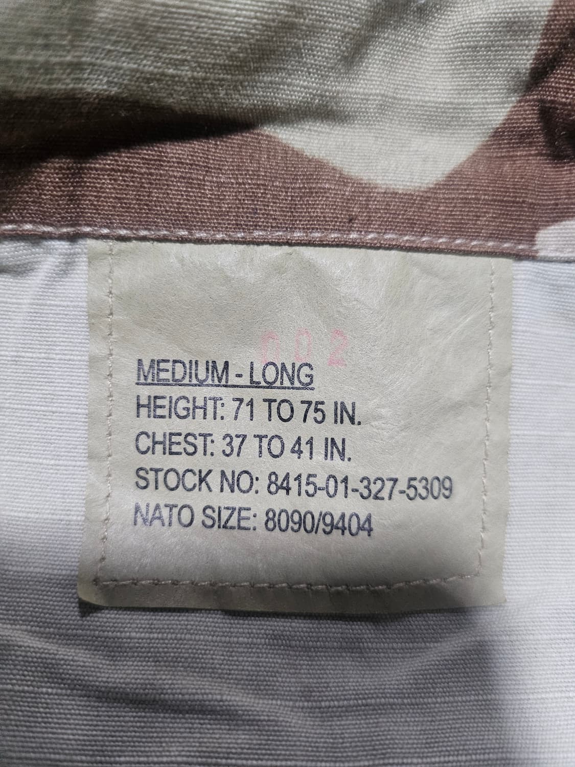 미군오리지날 사막삼색 bdu 신품ML 상품이미지3