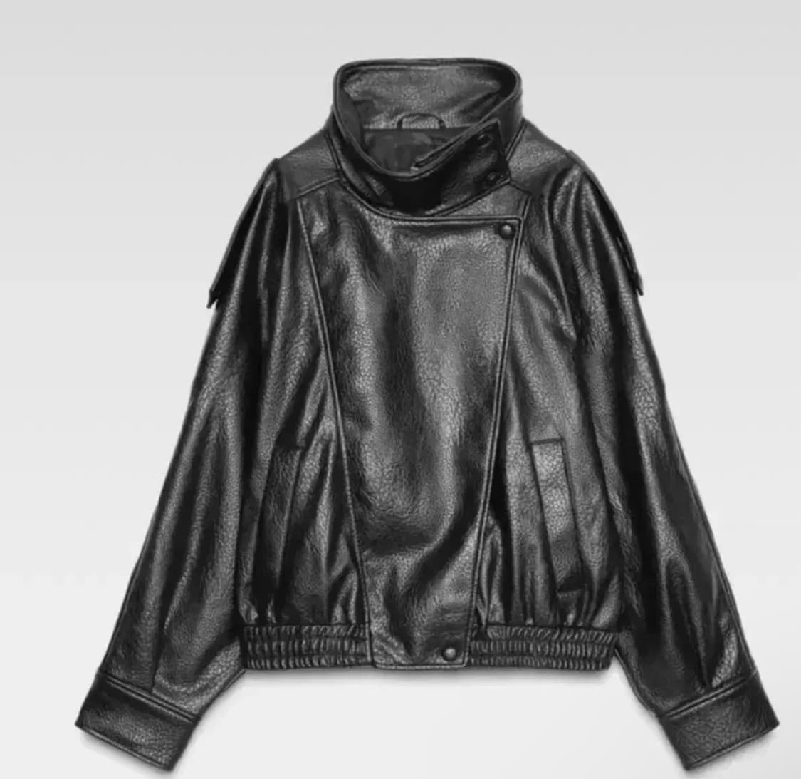 새상품) 자라 페이크 레더 자켓 하이넥 상품이미지1
