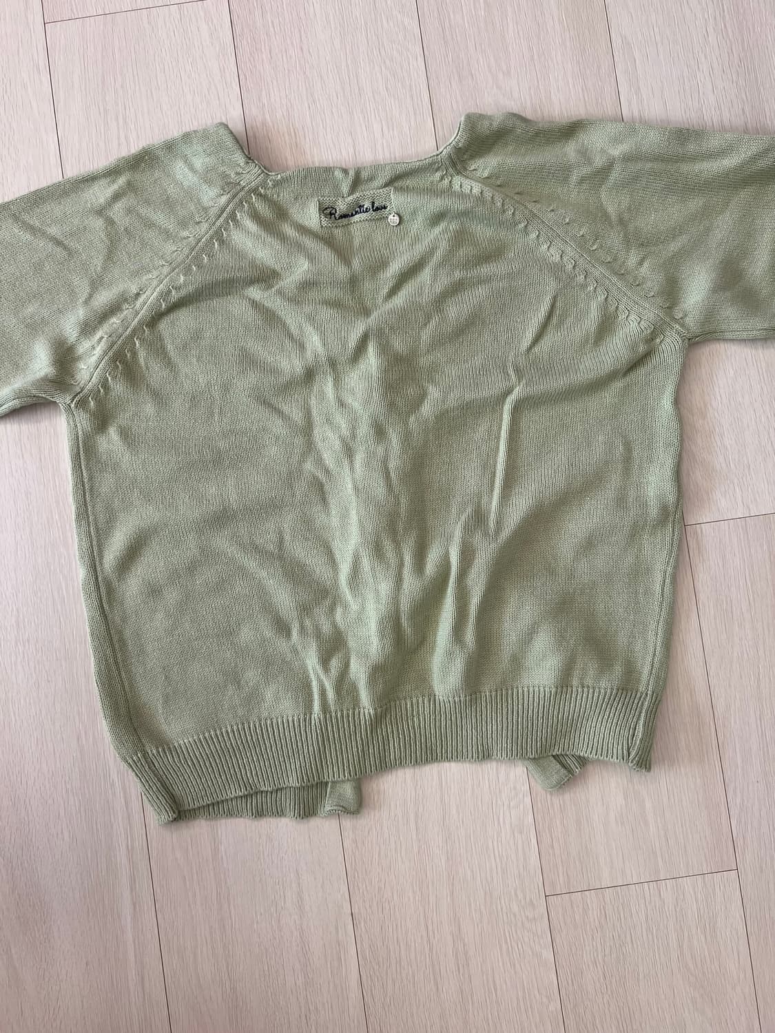 모디무드 에이블리 말차롱 데일리 하프 가디건 민트 상품이미지10
