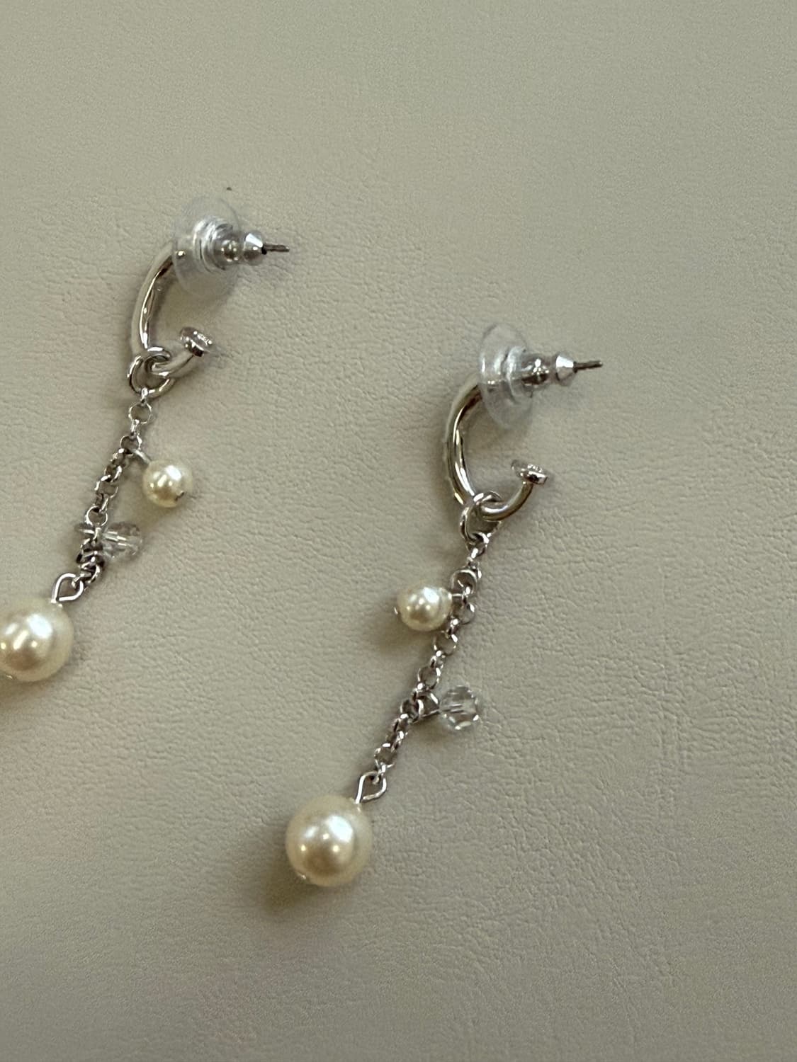 스와로브스키 펄 드롭 진주 귀걸이 이어링 은 실버 금 골드 다이아 티파니 상품이미지6