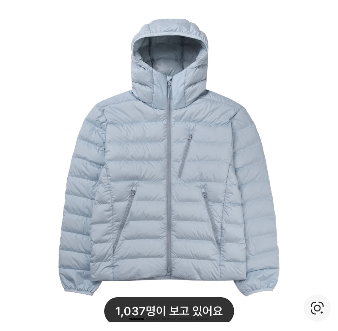 무신사 무탠다드 시티 레저 후드 라이트 다운 자켓 패딩 클라우디 블루 상품이미지1
