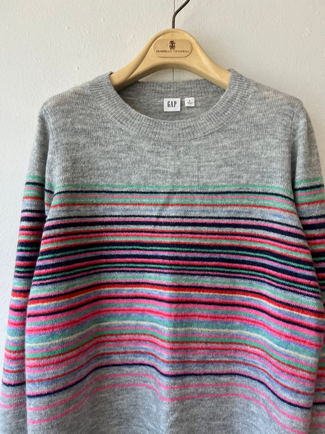 갭 GAP 여성 그레이 니트티셔츠 라운드니트  상품이미지1