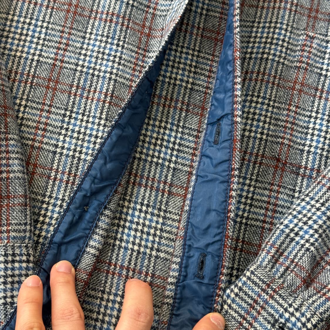 펜들턴 80s 배색 울 그레이 체크셔츠 L 상품이미지5