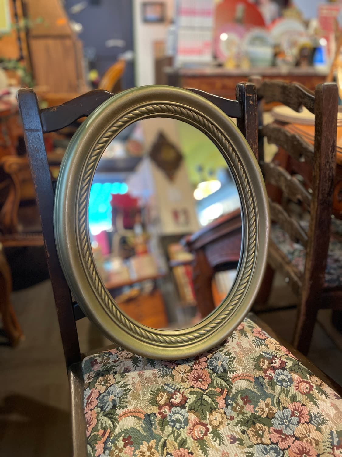 1970~80s 미국 로프 오벌 미러 상품이미지1