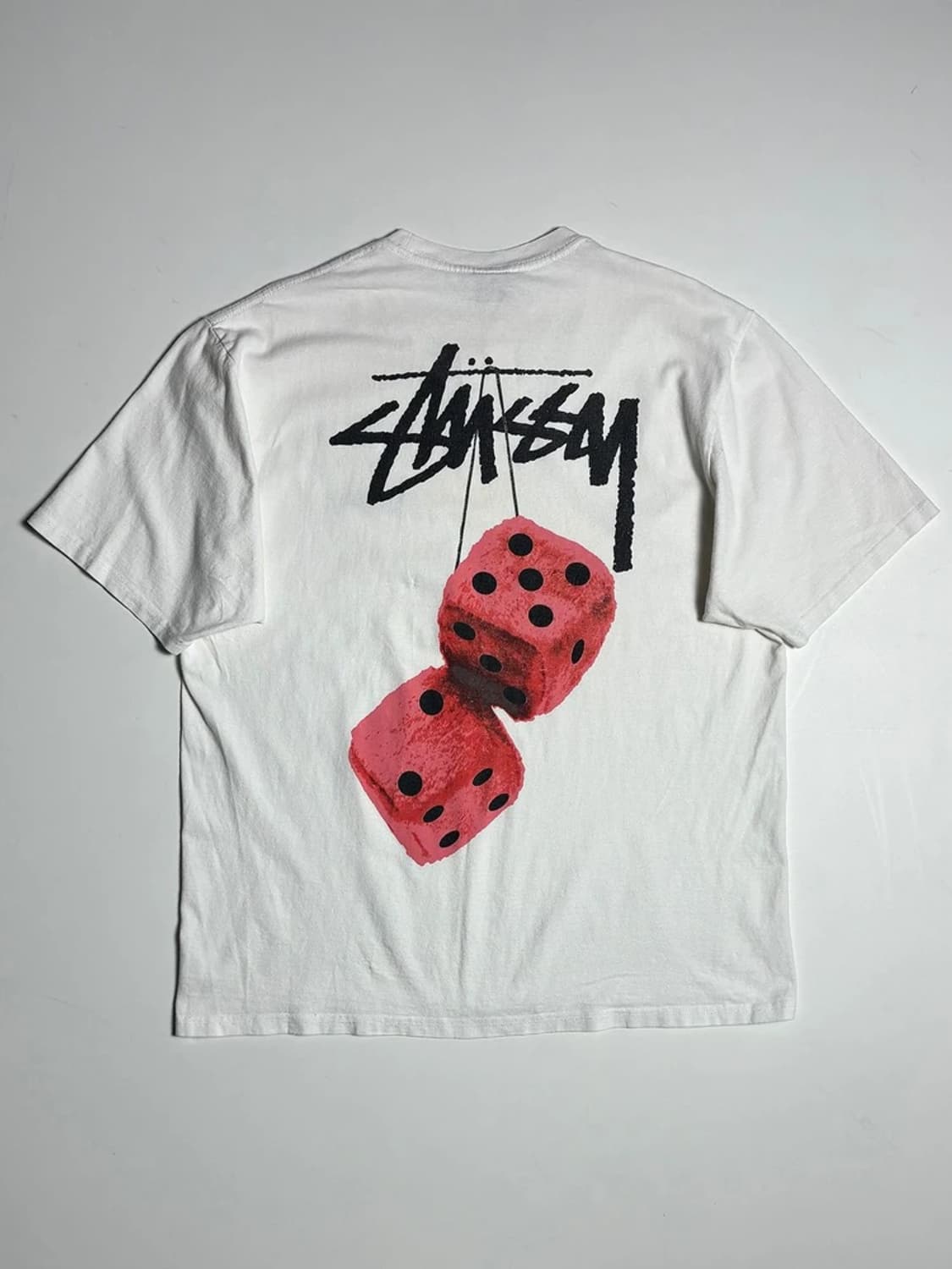 스투시 STUSSY 퍼지 다이스 코튼 반팔 티셔츠 R1395 상품이미지1