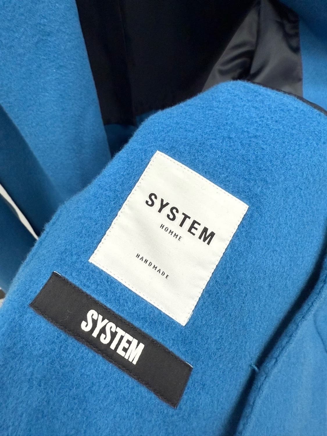 100-105) 시스템옴므 코발트블루 캐시미어 코트 상품이미지10