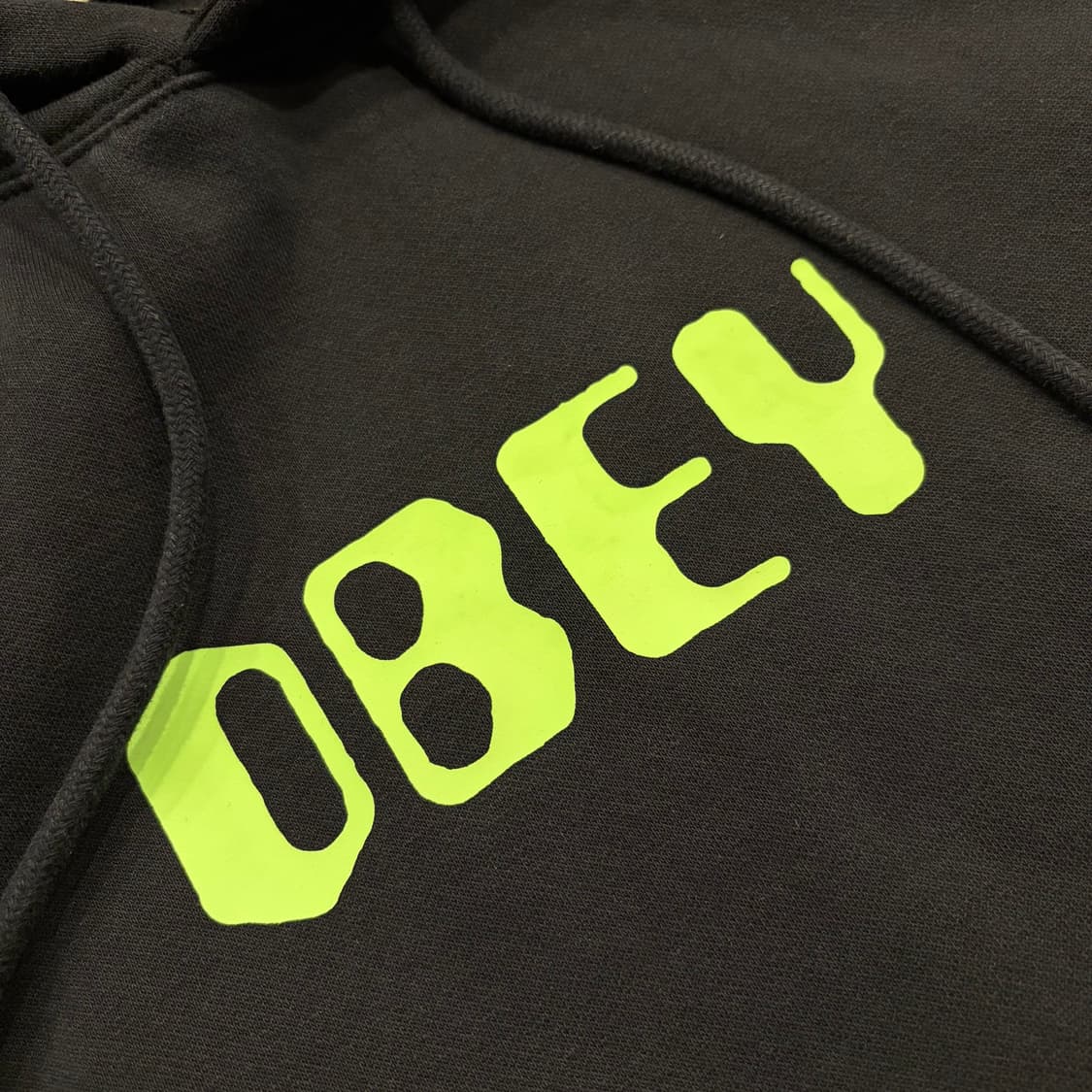 [L] 오베이 OBEY 검정색 후드티 프린팅 B586 상품이미지4