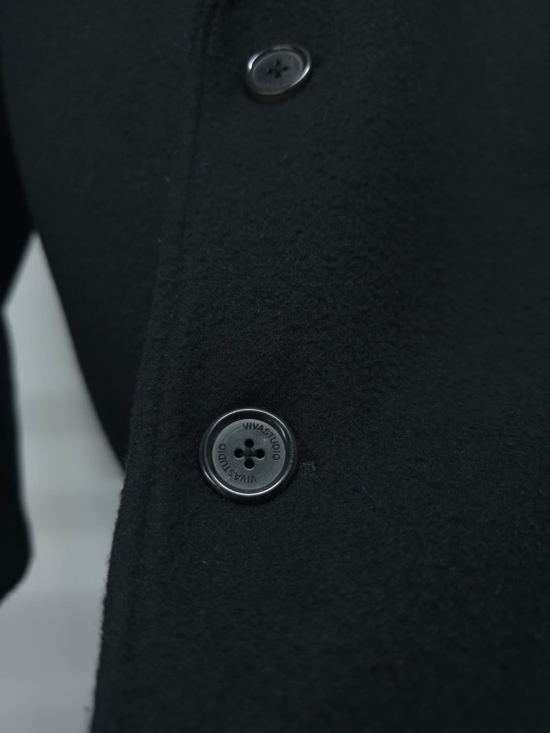 비바스튜디오 캐시미어 블렌디드 블랙 코트 상품이미지4