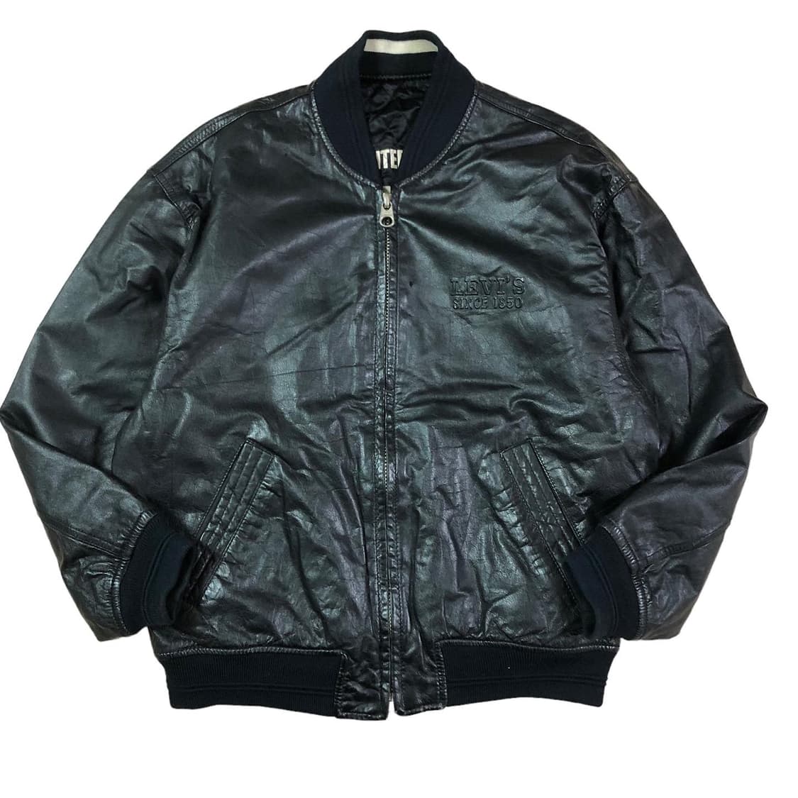 [M~L] 리바이스 백로고 양면 가죽 자켓 상품이미지2