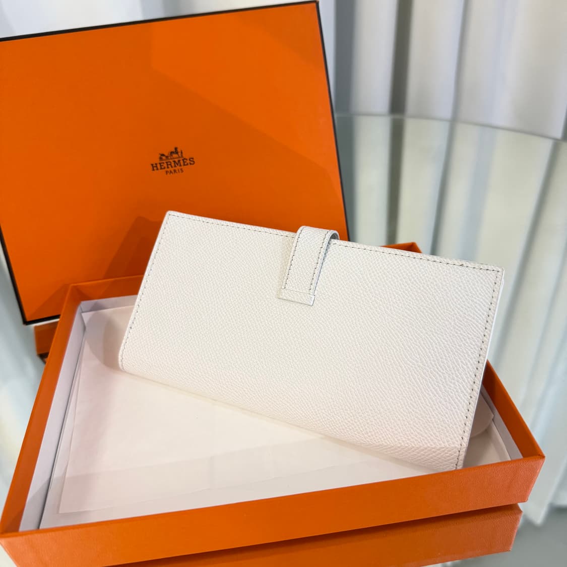에르메스 베안 화이트 앱송 은장 장지갑  상품이미지3