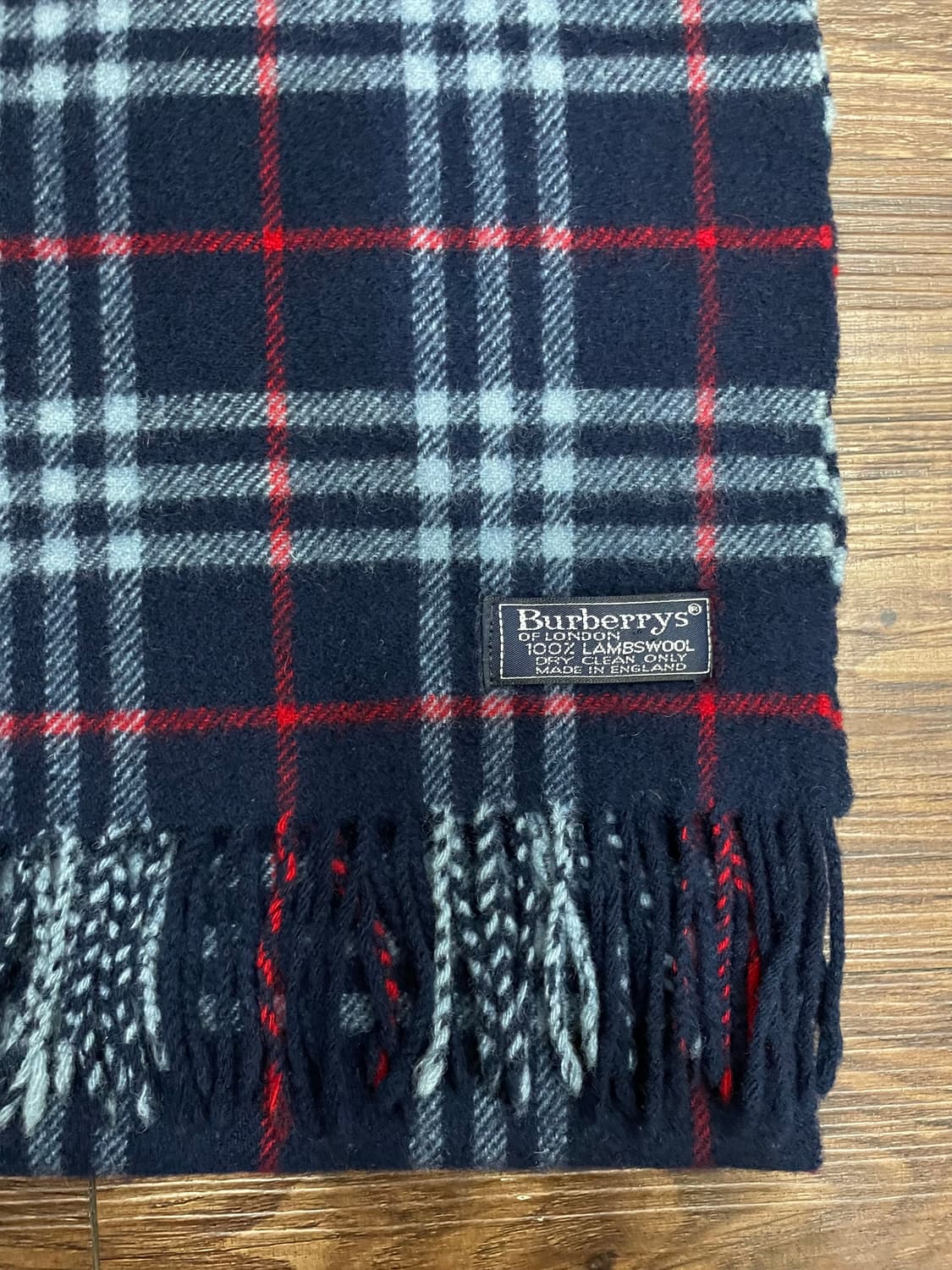 버버리 램스울 노바체크 쁘띠 머플러 목도리 네이비 상품이미지2