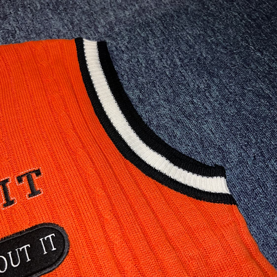 빈티지 90s NO LIMIT Records 니트 베스트 상품이미지4