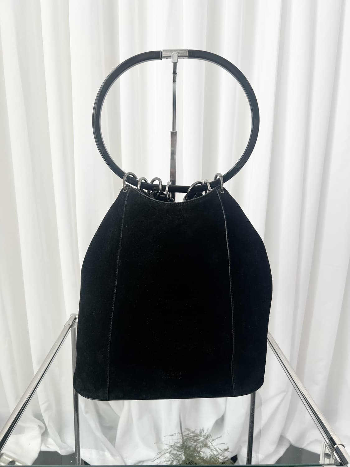 구찌 x 톰포드 FW1999 스웨이드 링 숄더백 상품이미지5