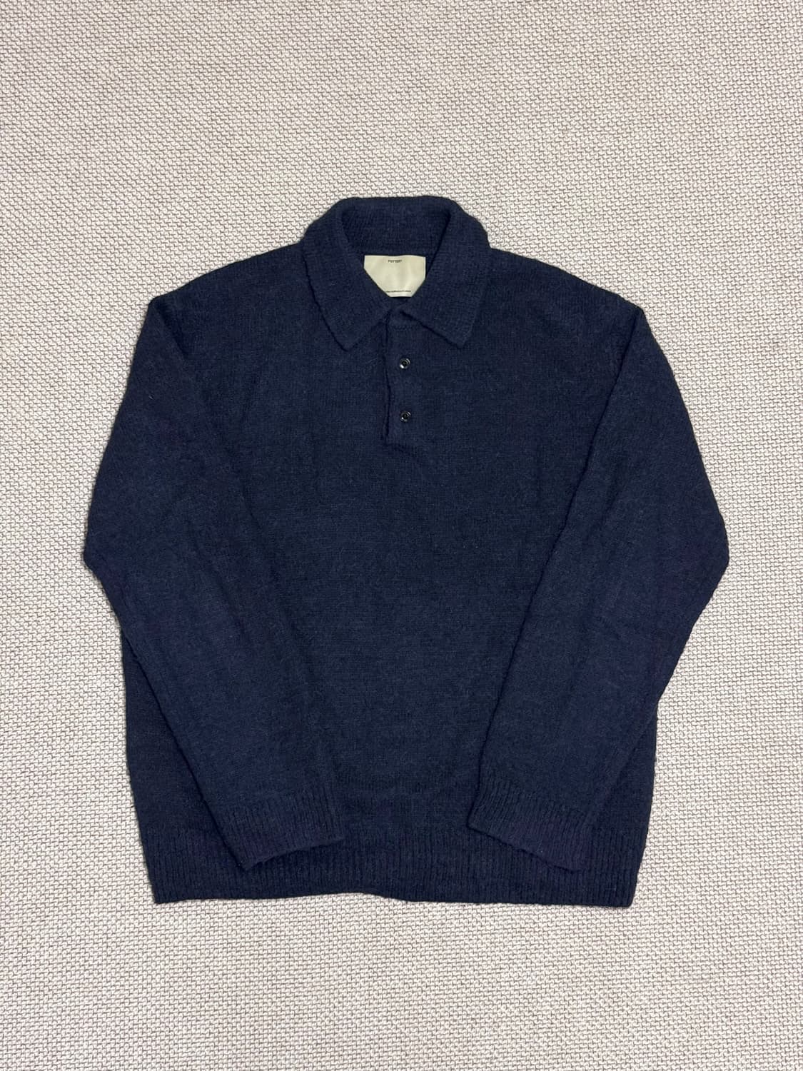 포터리 컴포트 폴로 니트 다크 네이비 3사이즈 상품이미지1