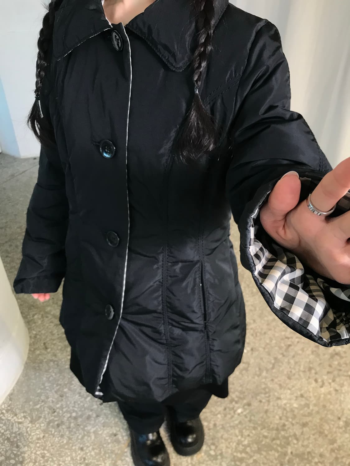 리버시블 체크 패딩자켓 상품이미지6