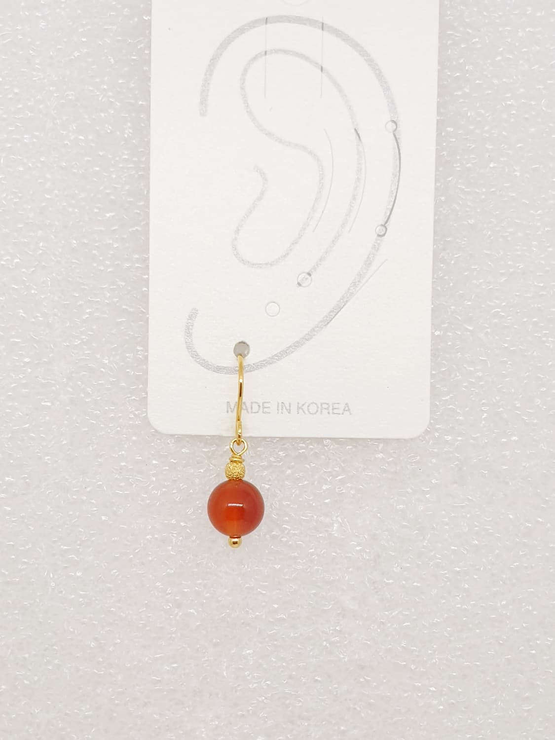 8mm 커넬리언 댕글 원석 귀걸이 상품이미지2