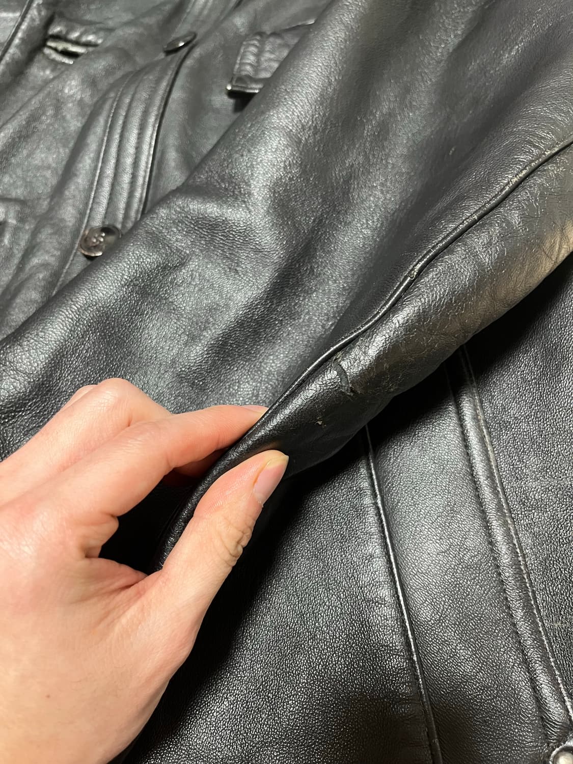 빈티지 프렌치 더블 레더자켓 르꼬르뷔지에 상품이미지4