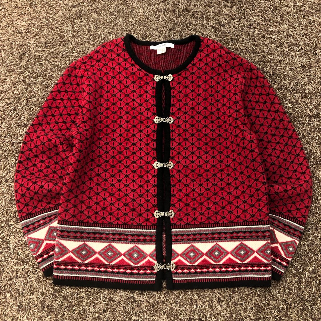 쥬시 주디 노르딕 패턴 가디건 상품이미지1