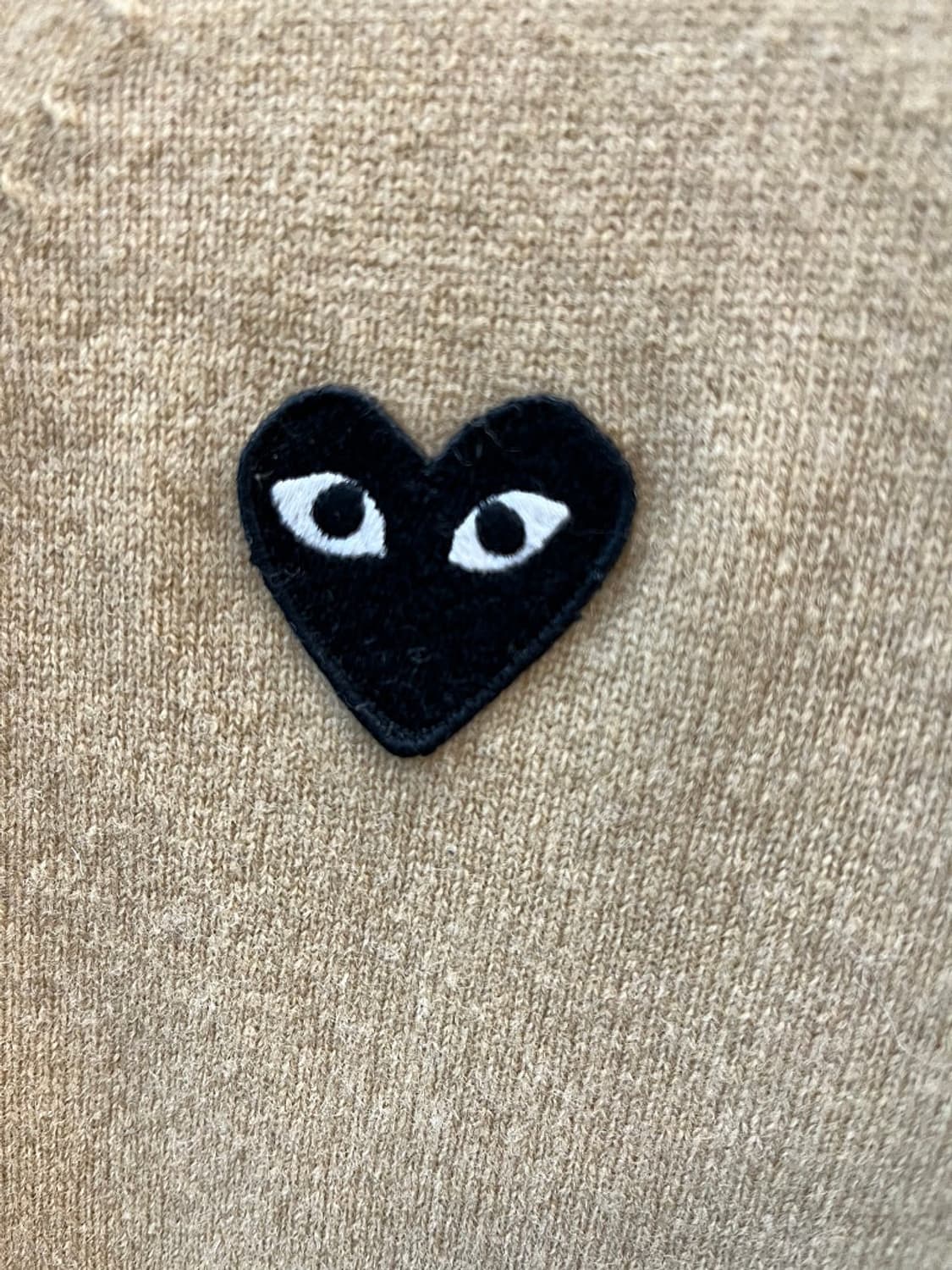 100) 꼼데가르송 블랙와펜 베이지 가디건 상품이미지7