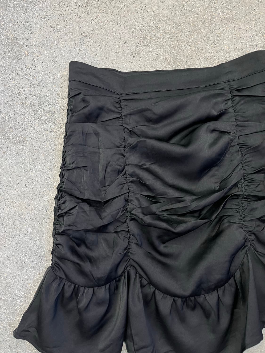 블랙 셔링 러플 스커트 L 상품이미지2