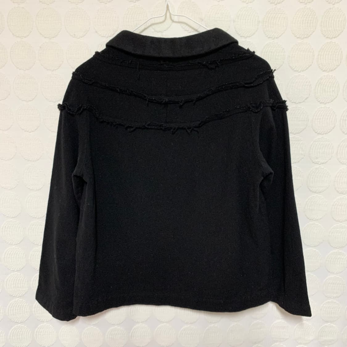 꼼데가르송 블랙 울 리본 디테일 8부 소매 탑 상품이미지7