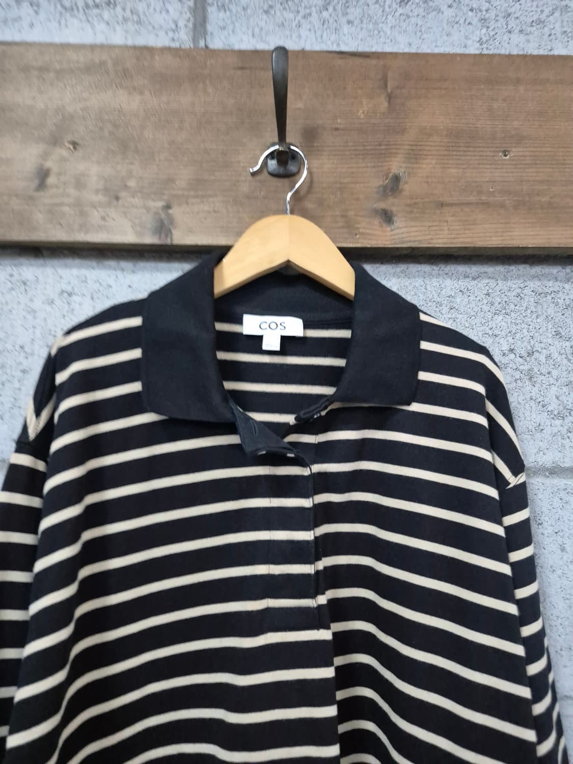  COS 릴랙스 박시 스트라이프 롱슬리브 폴로셔츠 상품이미지2