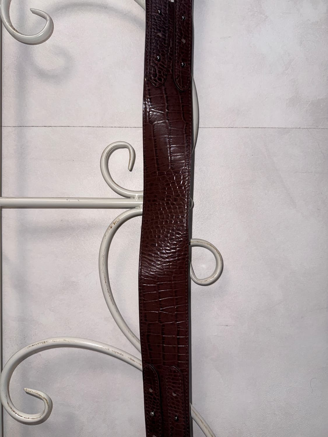 Brown double strap cubic hook belt  상품이미지5